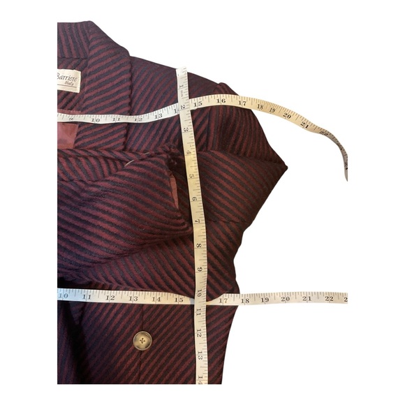 Lucien Barriere Women’s Vintage Burgundy Hounds  Wool Blazer Jacket Size 36 - Picture 12 of 16